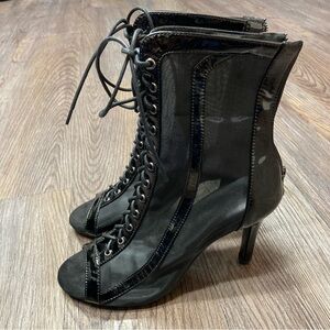 Professional dance stiletto heels for women 7.5  salsa pole peep toe booties.